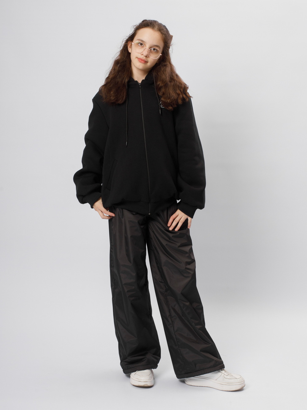 Брюки утепленные черные