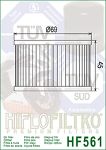 Фильтр масляный Hiflo Filtro HF561