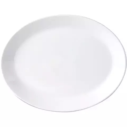Блюдо «Симплисити» овальное фарфор ,H=10,L=205,B=160мм белый