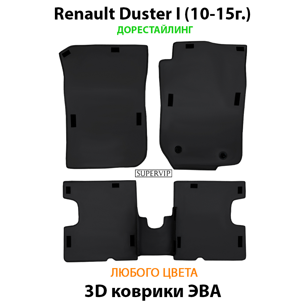 комплект eva ковриков в салон авто для renault duster I 10-21 от supervip