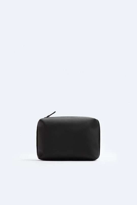 ZARA ПРОРЕЗИНЕННЫЙ НЕСЕССЕР, ЧЕРНЫЙ