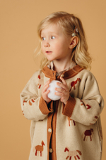 7910-325 Кардиган вязаный (лошадки)