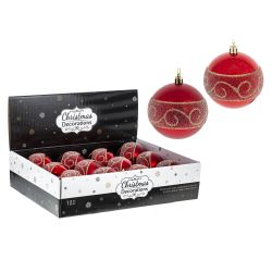 GAEM Набор из 12шт Украшение новогоднее "Шар", D 8 см, L35 W27 H8,5 см