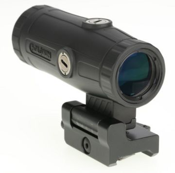 Увеличитель HOLOSUN откидной, быстросъемный, кратность х3, высота оси co-witnes (37мм) +проставка до высоты оси 1/3 co-witnes (41,6мм), алюминий, черный, IP67, 278г