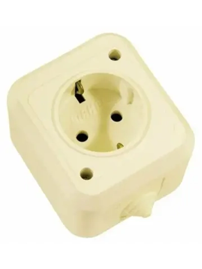 Розетка Открытой Установки с заземлением 16А Makel IP44