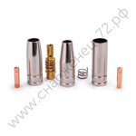 FoxWeld Набор комплектующих MIG-15 (2 наконечника, 3 сопла, 1 спираль к соплу, 1 диффузор газ., для серии UnoMig-15/MB-15AK/TBI-150/ERGOPLUS 15, пр-во FoxWeld/КНР)