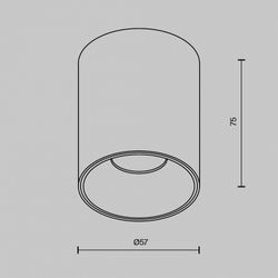 Накладной светильник Maytoni Alfa LED C064CL-8W4K-RD-B