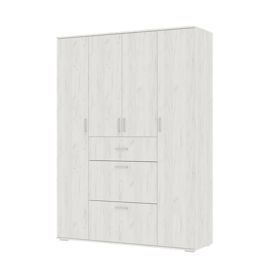 НЕЛЬСОН ШК 03 ШкафФасад ДУБ КРАФТ БЕЛЫЙ/Корпус ДУБ КРАФТ БЕЛЫЙ