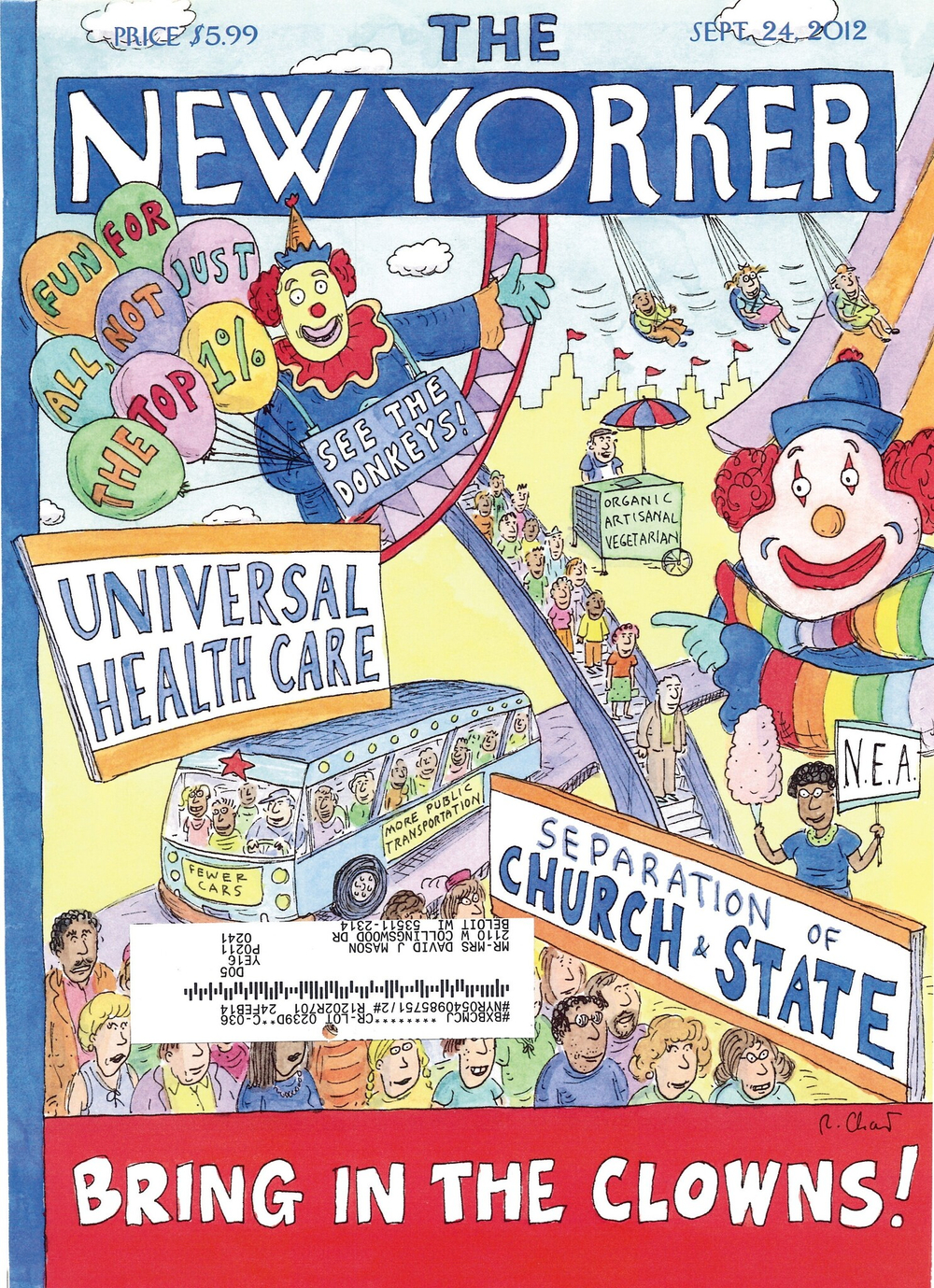Журнал The New Yorker 24-09-2012, обложка