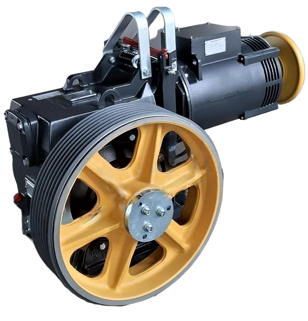 Лебедка TW 160 горизонтальная левая, КВШ 720х7х13, с электромагнитом 2X245 Nm и энкодером THYSSEN.