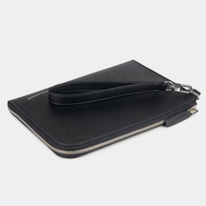 Сумка мужская Hector из кожи сафьяно, черного цвета