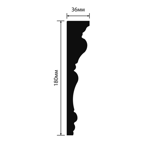 HiWood. Плинтус потолочный L1502 (180*36*2000мм) Фитополимер/Дюрополимер