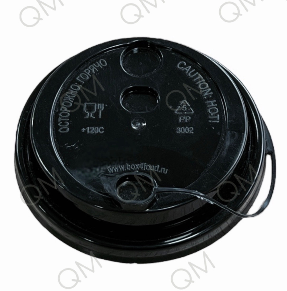 Крышка 90 мм с клапаном "Покров. Полимер" (чёрная) (1000шт/кор)