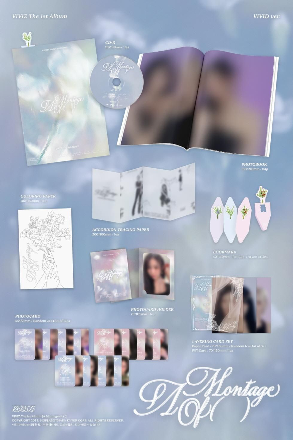 Альбом VIVIZ - A MONTAGE OF ( ) 1st Album 2 Version SET