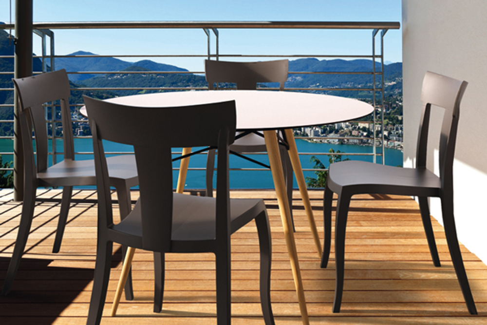 Стул пластиковый Papatya Toro-S, антрацит