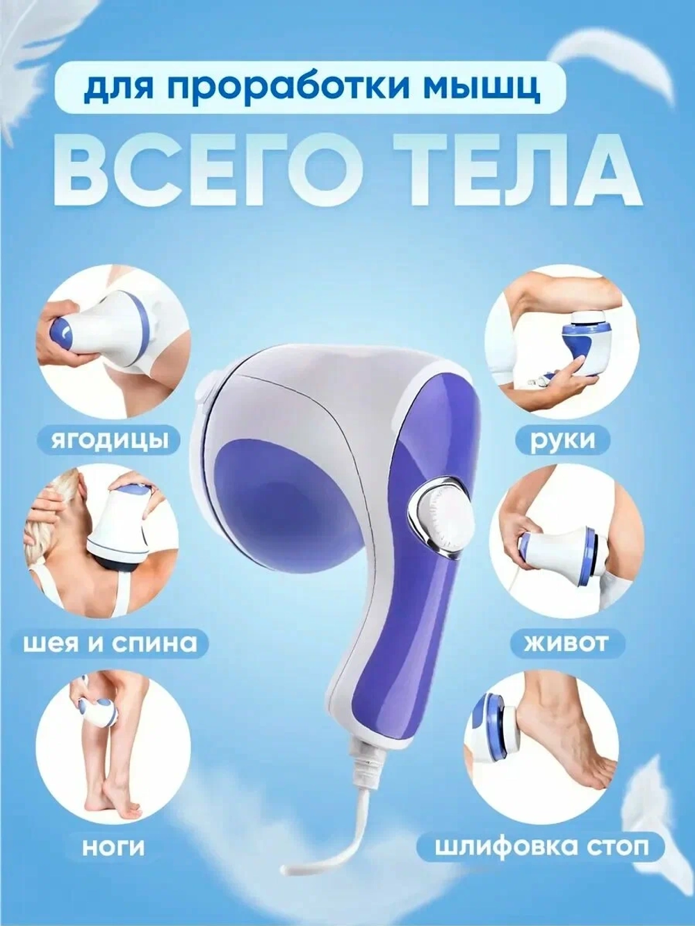 Вибрационный массажер для тела электрический Relax & Tone Relax and Spin Tone