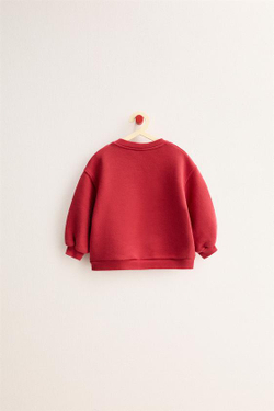 ZARA TIMELESS -ZARA TIMELESS - ТОЛСТОВКА С ТЕКСТОМ, КРАСНЫЙ