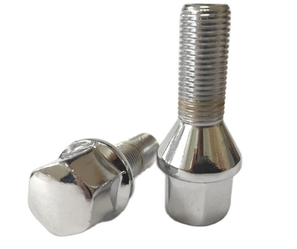 Болт12х 1,25 (54х27) колеса Хром S-19 (LADA, FIAT, Alfa Romeo, PEUGEOT, Citroen)