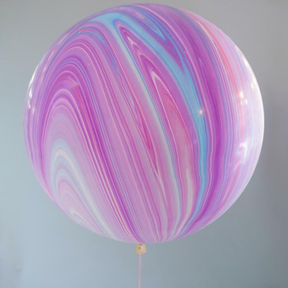 Q Шар 30"/76 см, супер агат темно розовый (БГ-100)  Изображение2