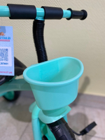 Велосипед 3-х колесный (баг., корзина, пласт. колеса) арт. Sl-001 Мятный, 36005