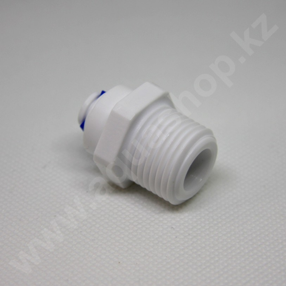 Переходник Трубка 1/4" (резьба папа 1/4") QT-22А