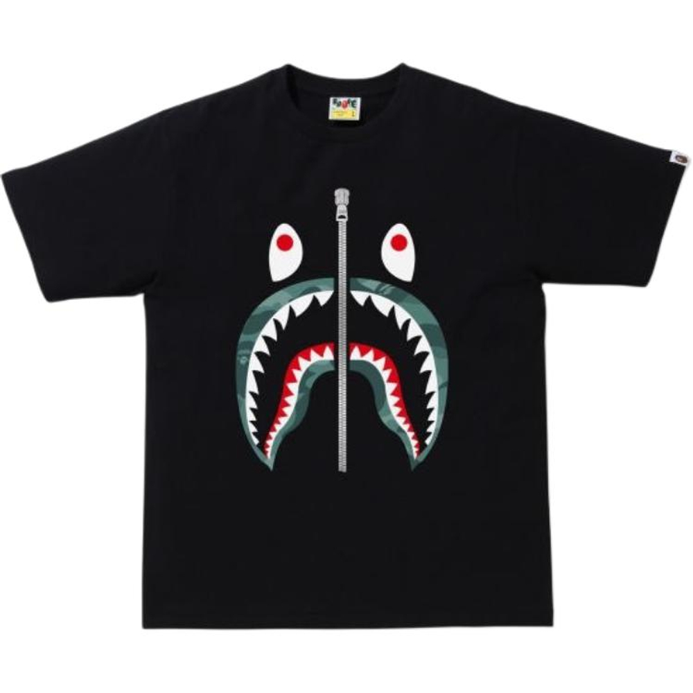 A Bathing Ape Color Camo Shark Tee