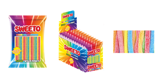 Мармелад SWEETO Кислые палочки Фруктовый микс 70г*12шт