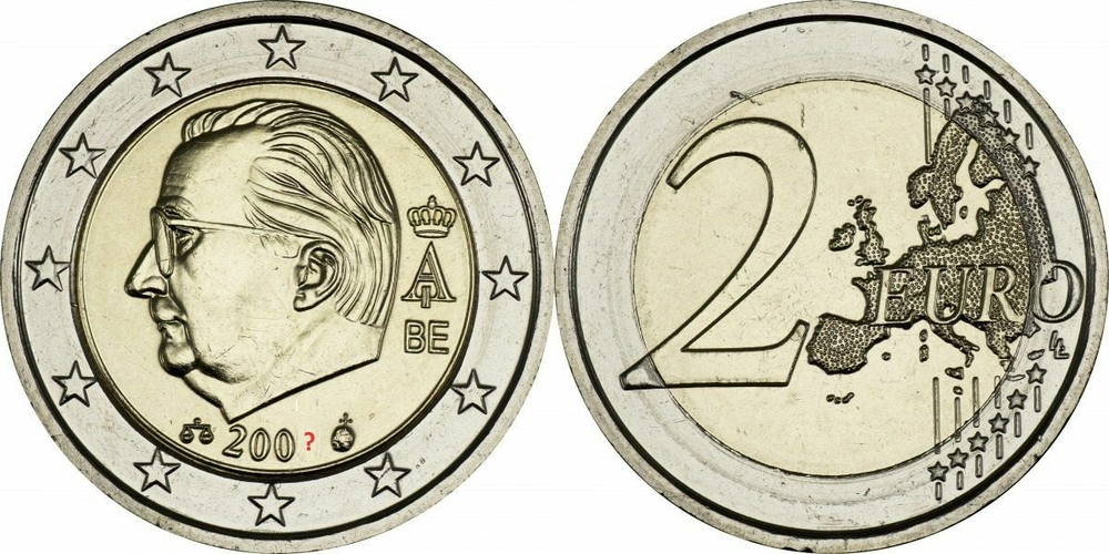 Бельгия 2 евро, 2009-2013 UNC