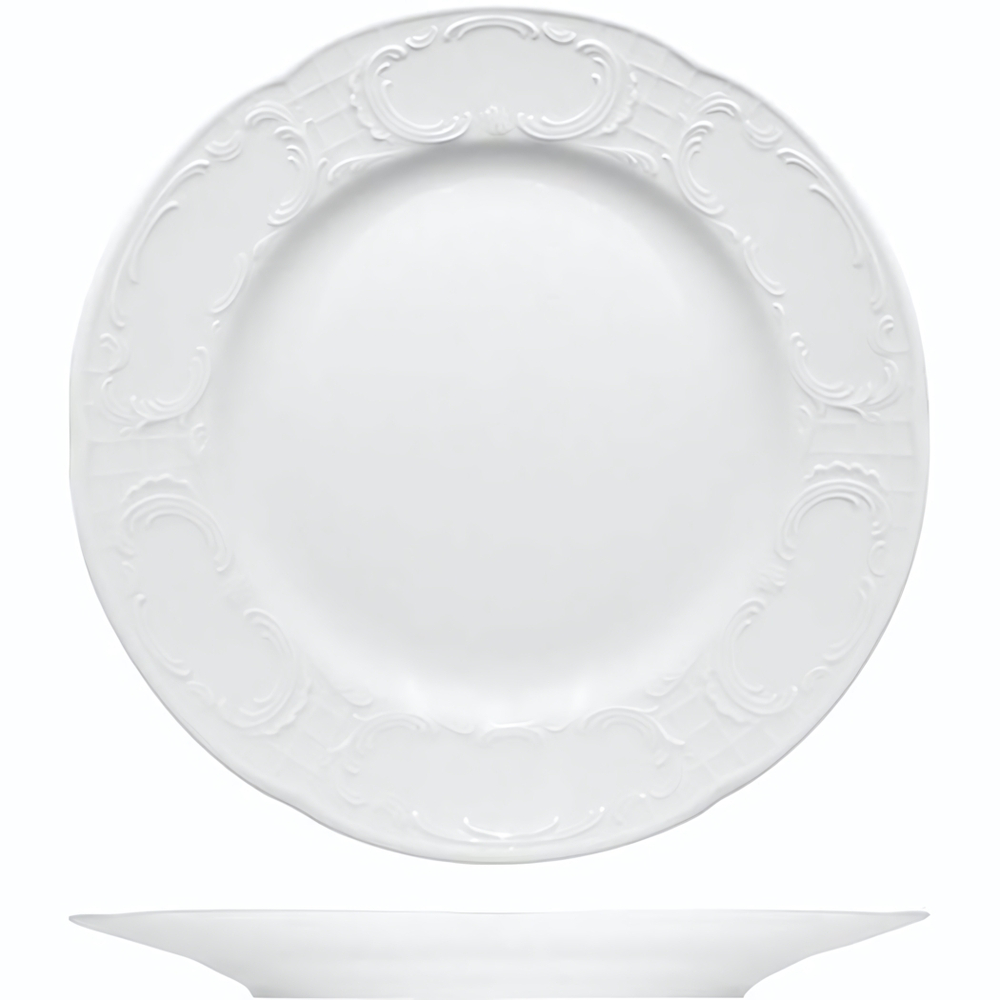 Тарелка «Моцарт» мелкая;фарфор;D=240,H=27мм;белый (Цвет: белый)