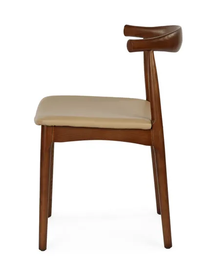Стул Elbow, орех, бежевая обивка