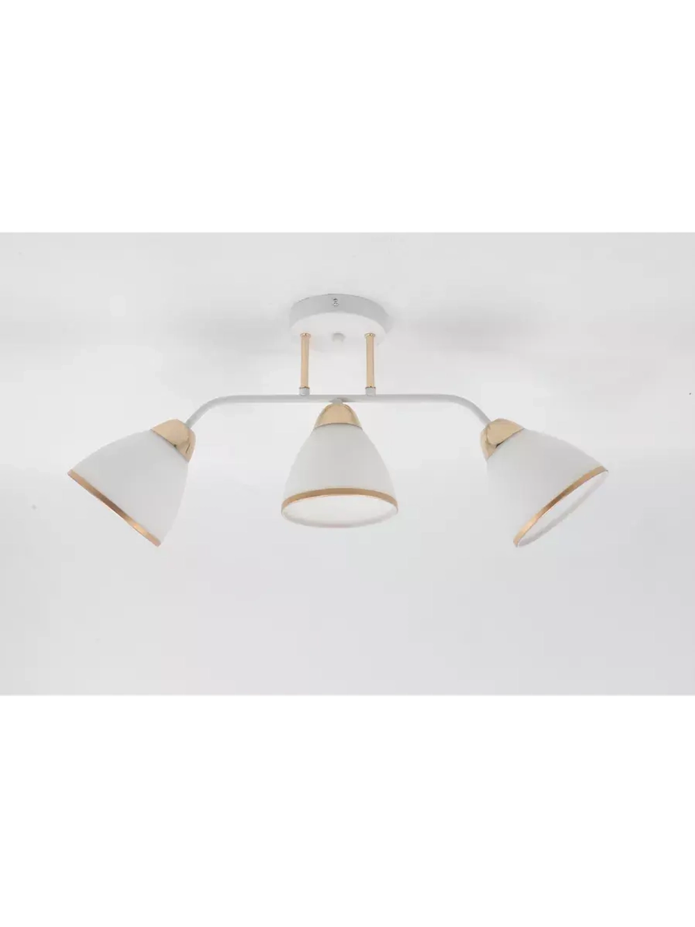 Люстра потолочная E27*3*60W белый, золото