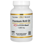 California Gold Nutrition, масло криля премиального качества с SUPERBABoost, 1000 мг, 60 капсул из рыбьего желатина