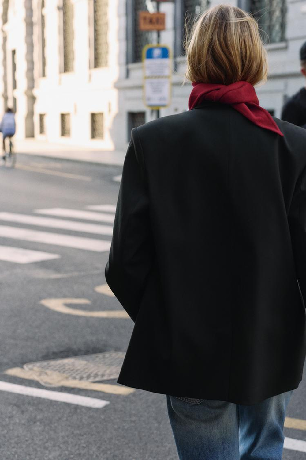 ZARA ТРЕУГОЛЬНАЯ БАНДАНА С ШЕРСТЬЮ, КРАСНЫЙ