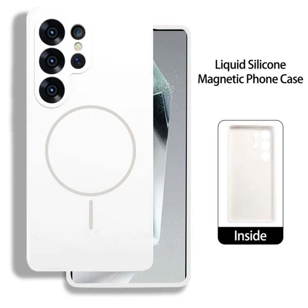 Накладка SILICONE CASE c MagSafe для Samsung S22 Ultra