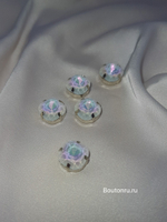 Стразы пришивные мягкий квадрат белые перламутр