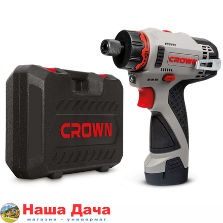 Винтоверт акк CT21072HBX-2 BMC/12В/30Нм/2,0 Ач x 2Li/1/4"шестигранник///CROWN