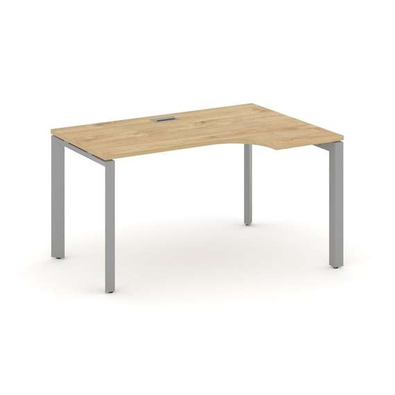 Style Project Стол рабочий эргономичный SN-59P.SPA-001(R) Тиквуд Светлый/Металл Серый/Серебро Заглуш