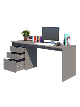 Стол ГРАНД-ЛАВОРО-2 /1800*750*600/ анкор белый / бетон пайн экзотик