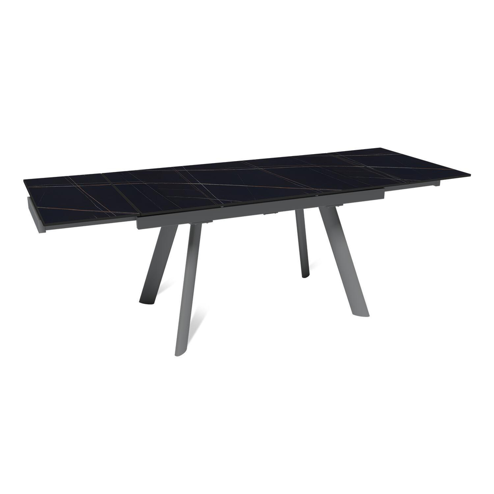 Стол раскладной Stone (140+40+40), керамика матовая Black Gold