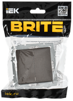 BRITE Выключатель 2-клавишный перекрестный 10А ВС10-2-3-БрТБ темная бронза IEK