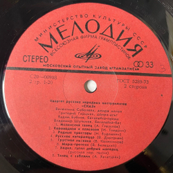 Винтажная виниловая пластинка LP Квартет Русских Народных Инструментов Сказ (СССР 1979)