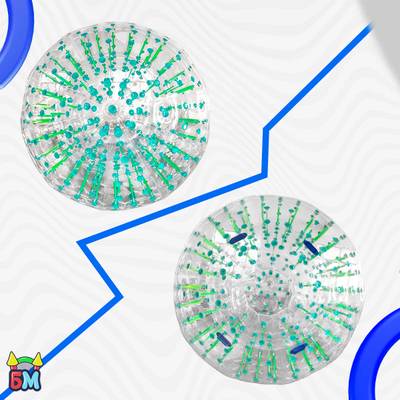 Светящийся зорб «Вселенная» с зелёными стропами, ТПУ, диаметр 2,8 м, без сидений