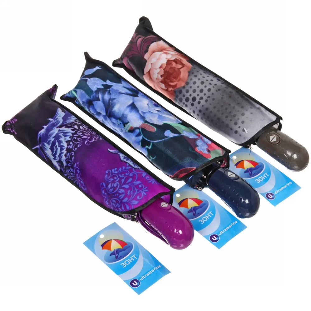 Зонт женский автомат «Цветы», микс 6 цветов, 8 спиц, d-100см, длина в слож. виде 28см