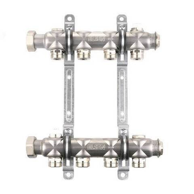 Коллекторная группа нерегулируемая ELSEN EMi01 - 1" на 6 контуров 3/4" Евроконус