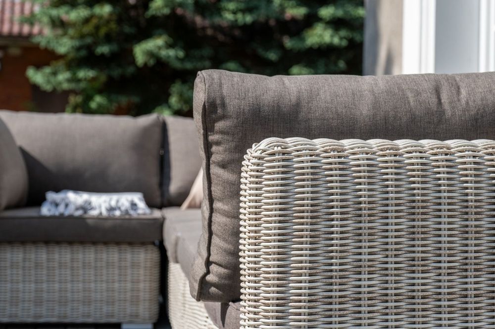 "Лунго" трансформирующаяся лаунж-зона из искусственного ротанга, цвет бежевый