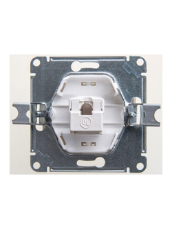 Розетка компьютерная 1-м Glossa RJ45 кат.5E механизм перламутр. SE GSL000681K