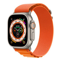 Apple Watch Ultra, 49 мм, GPS + Cellular, корпус из титана, ремешок Alpine оранжевого цвета (MNHH3/MQFL3/MQFM3)