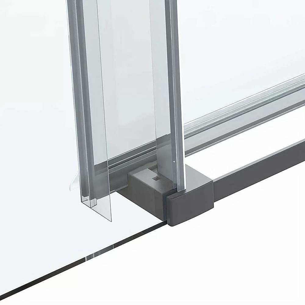 Душевой уголок Vincea Como Soft VSR-1CS1011CLGM 110x100 стекло прозрачное/профиль вороненая сталь