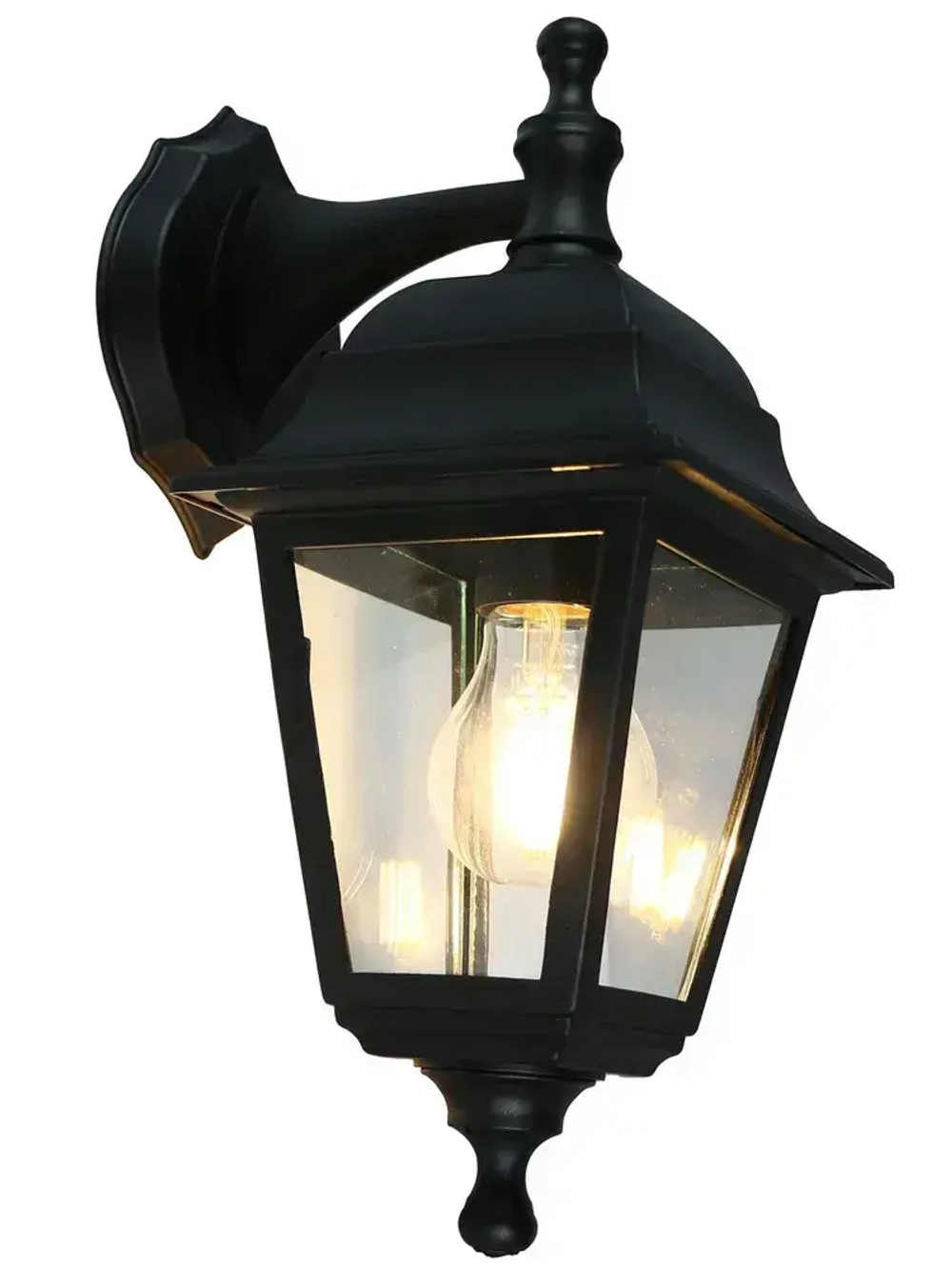 Фасадный настенный уличный светильник под лампу Е27, IP65, классическая форма, корпус пластик + стекло, цвет белый, Напрямую у производителя