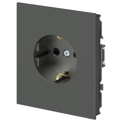 Розетка ЭРА Arktik 16-2101-06 с заземлением 2P+E Schuko 16А-250В графит | Эра Arktik